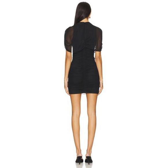 Amanda Uprichard Evianna Dress in Black - Picture 2 of 7